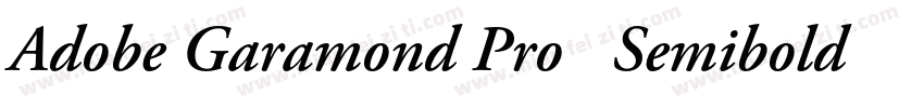 Adobe Garamond Pro   Semibold Itali字体转换
